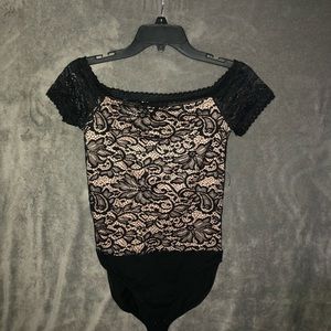 Lace body suit. Super cute!